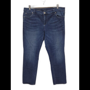 KUT From The Kloth Catherine Boyfriend Jeans Womens 18W Blue Stretch Plus Size
